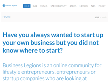 Tablet Screenshot of businesslegions.com
